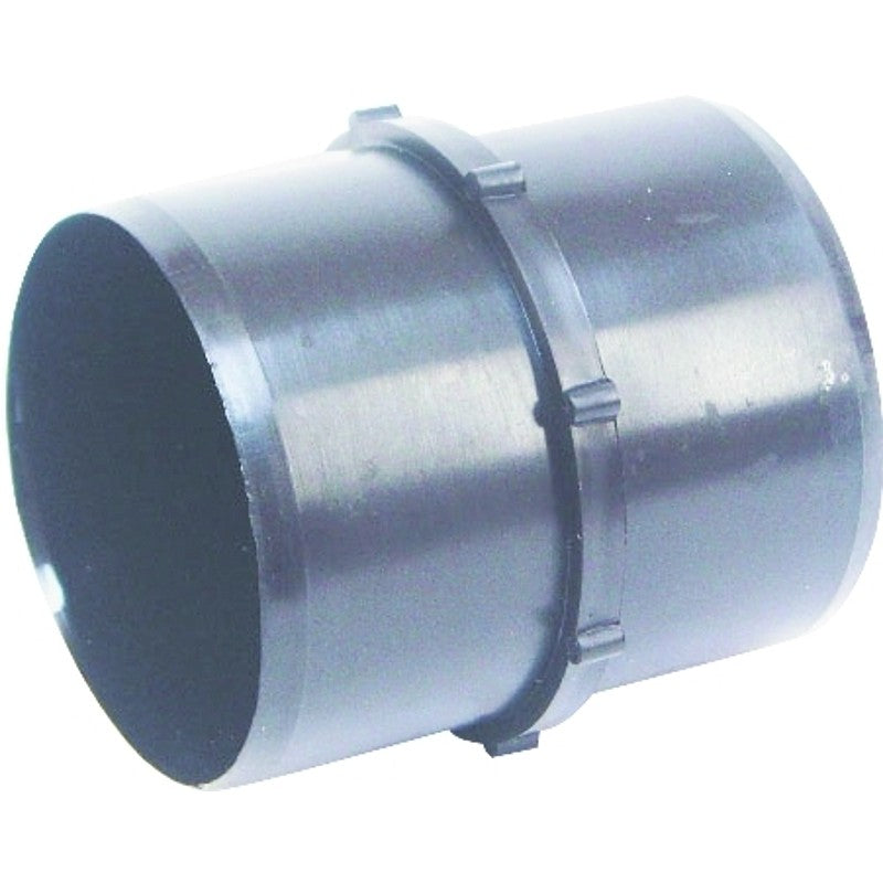 US Hardware RV-379B Straight Hose Coupler, 3 in ID, 3-1/2 in L, ABS, Black