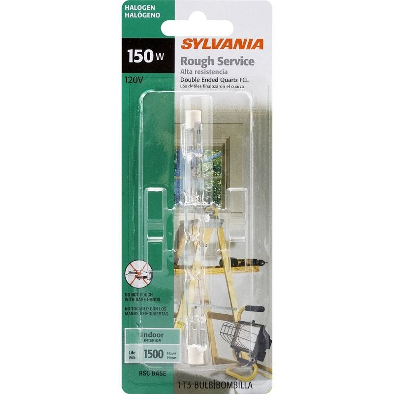 Sylvania 58885 Specialty Halogen Lamp, 150 W, Recessed Single Contact Lamp Base, T3 Lamp, 2250 Lumens, 2950 K Color Temp