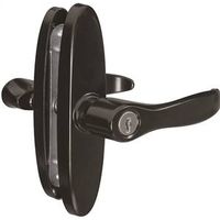 Decorative Key Operated Storm Door Lever 1-1/2, 2 Or 3 Inch Centers Black