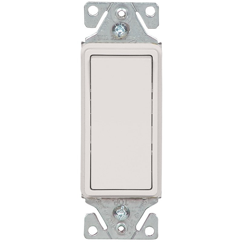 Eaton Wiring Devices 7503W-BOX Rocker Switch, 15 A, 120/277 V, 3-Way, Push Wire Terminal