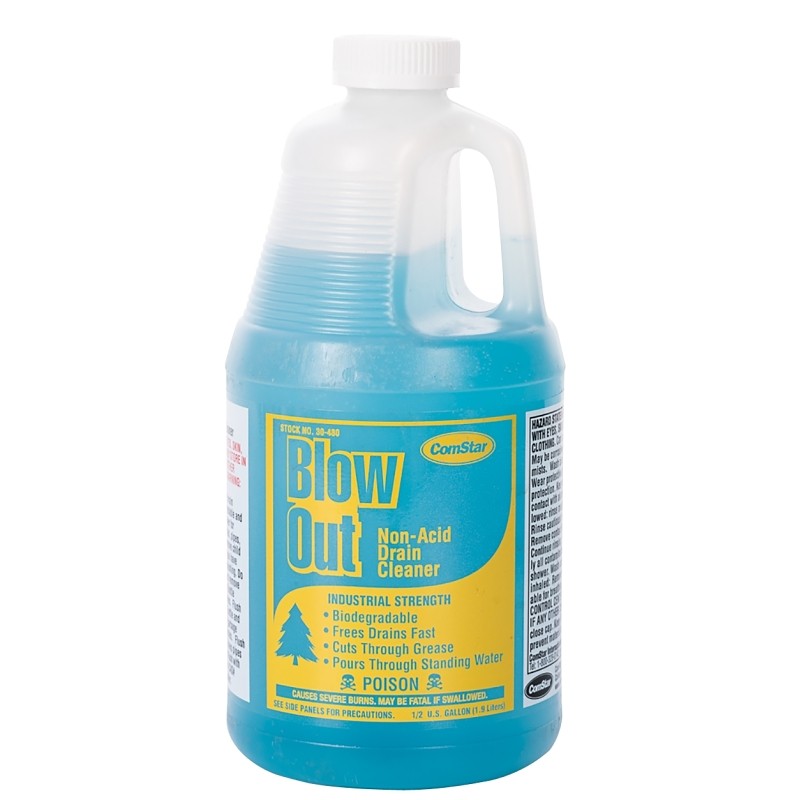 ComStar Blow Out 30-480 Drain Cleaner, Liquid, Dark Green, Odorless, 0.5 gal Bottle (Pack of 6)