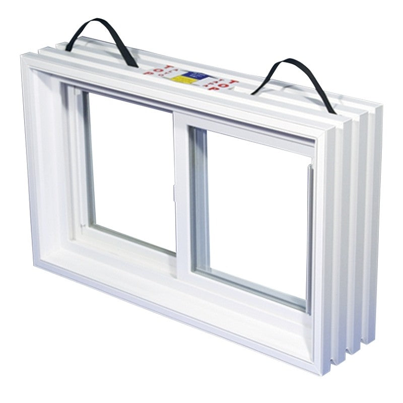 Duo-Corp 3216SLDF8 Sliding Basement Window, Glass Glass/Screen, Vinyl Frame