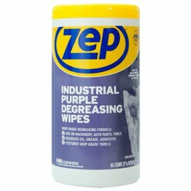 Zep ZUINDPRPL65 Heavy-Duty Degreasing Wipes, Ether-Like (Pack of 4)