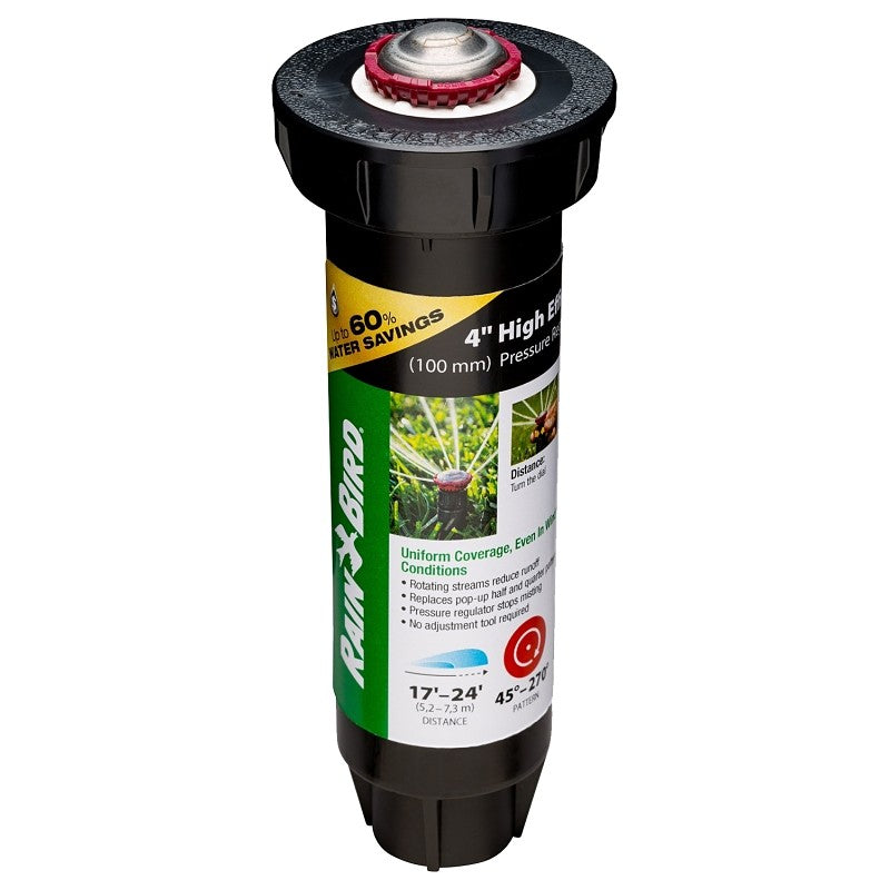 Rain Bird 22SAPROPR Mini Pop-Up Rotor Sprinkler, Full-Circle, 2.6 gpm, 1/2 in Connection, FNPT, 4 in H Pop-Up, Plastic