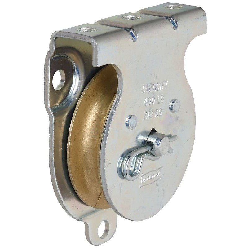 National Hardware N233-254 Pulley, Single, 3/8 in Rope, 480 lb Working Load, 2 in Sheave, Zinc