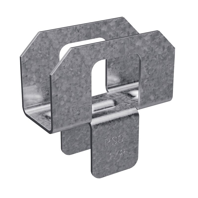Simpson Strong-Tie PSCA 1/2 Panel Sheathing Clip, 20 ga Thick Material, Steel, Zinc Galvanized