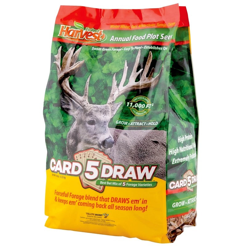 Evolved 5 Card Draw EVO73028 Food Plot Seed, Sweet Flavor, 10 lb (Pack of 3)