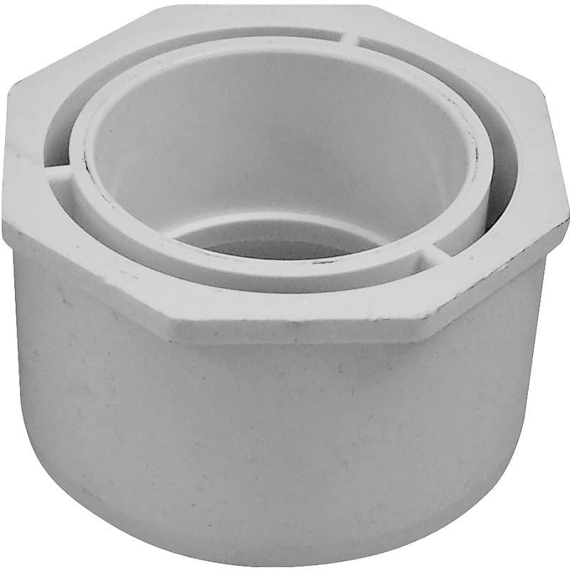 IPEX 035672 Reducer Bushing, 3 x 2 in, Spigot x Socket, PVC, White, SCH 40 Schedule, 260, 280 psi Pressure