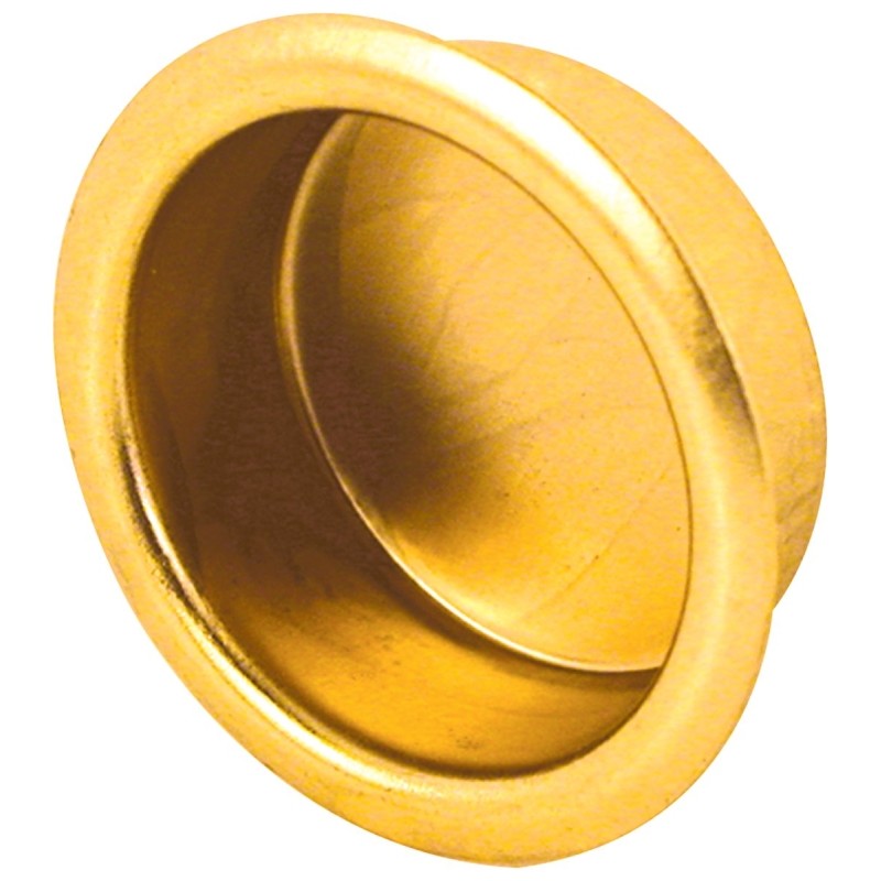 Prime-Line N 6846 Door Pull, 3/4 in Dia, 5/16 in D, Steel, Brass
