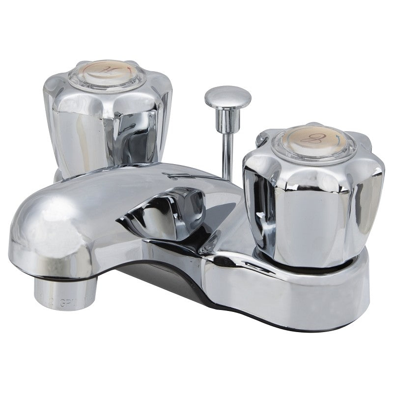 Boston Harbor PF4201RC Lavatory Faucet, 1.5 gpm, 2-Handle, ABS, Chrome Plated, Round Handle