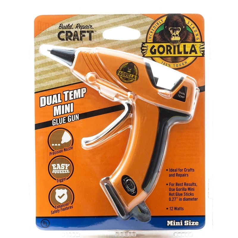Gorilla 8401502 Mini Glue Gun, 0.27 in Dia Glue Stick