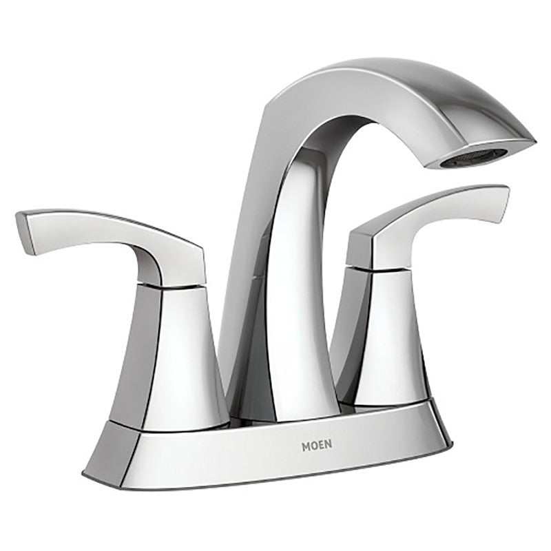 Moen Lindor 84506 Centerset Bathroom Faucet, 1.2 gpm, 2-Handle, 3-Faucet Hole, Metal, Chrome