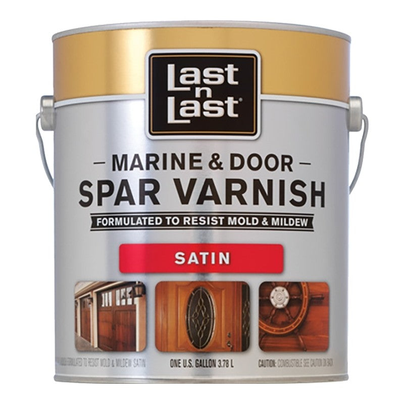 Last n Last 50801 Door and Window Finish, Satin, Amber, Liquid, 1 gal (Pack of 2)