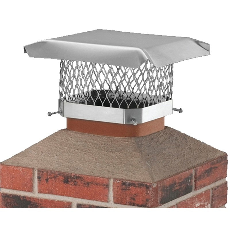 Shelter SCSS1313 Chimney Cap, Stainless Steel, Fits Duct Size: 11-1/2 x 11-1/2 to 13-1/2 x 13-1/2 in