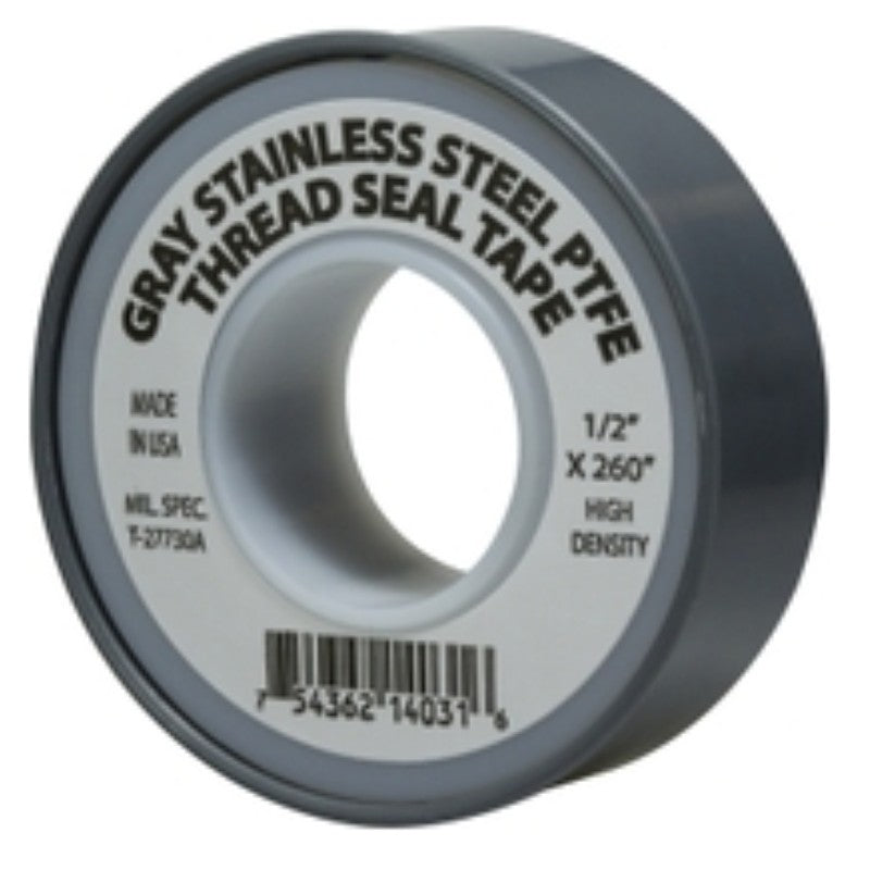 Midland Industries 982135BAG Tape, 260 in L, 1/2 in W, Stainless Steel, Gray