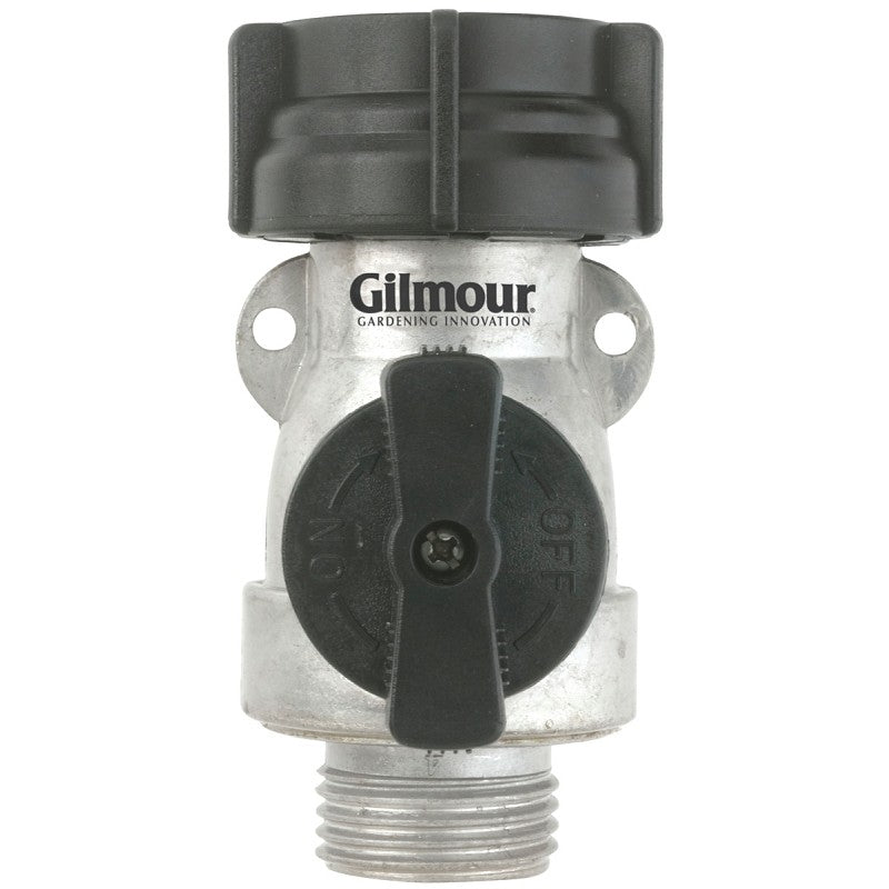 Gilmour Mfg 801074-1001 Single Shut-Off Valve, 3/4 in, Female x Male, 60 psi Pressure, Aluminum Body