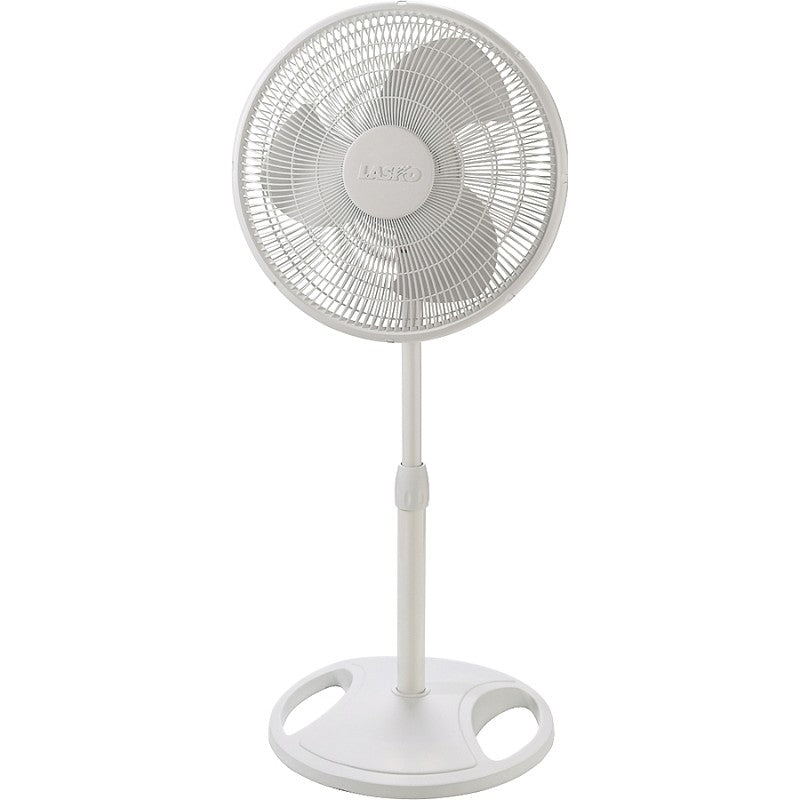 Lasko 2520 Oscillating Stand Fan, 120 V, 16 in Dia Blade, Plastic Housing Material, White