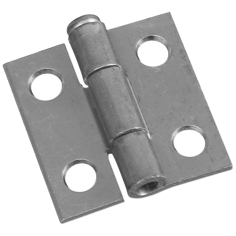 National Hardware N141-606 Narrow Hinge, 1 in W Frame Leaf, 0.045 in Thick Frame Leaf, Cold Rolled Steel, Zinc, 7 lb