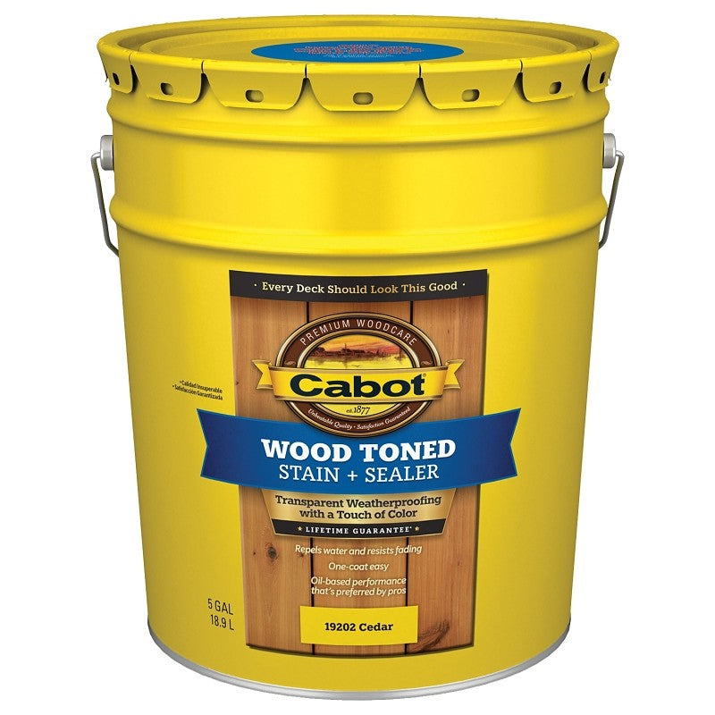 Cabot 19200 Series 140.0019202.008 Deck and Siding Stain, Cedar, Liquid, 5 gal, Can