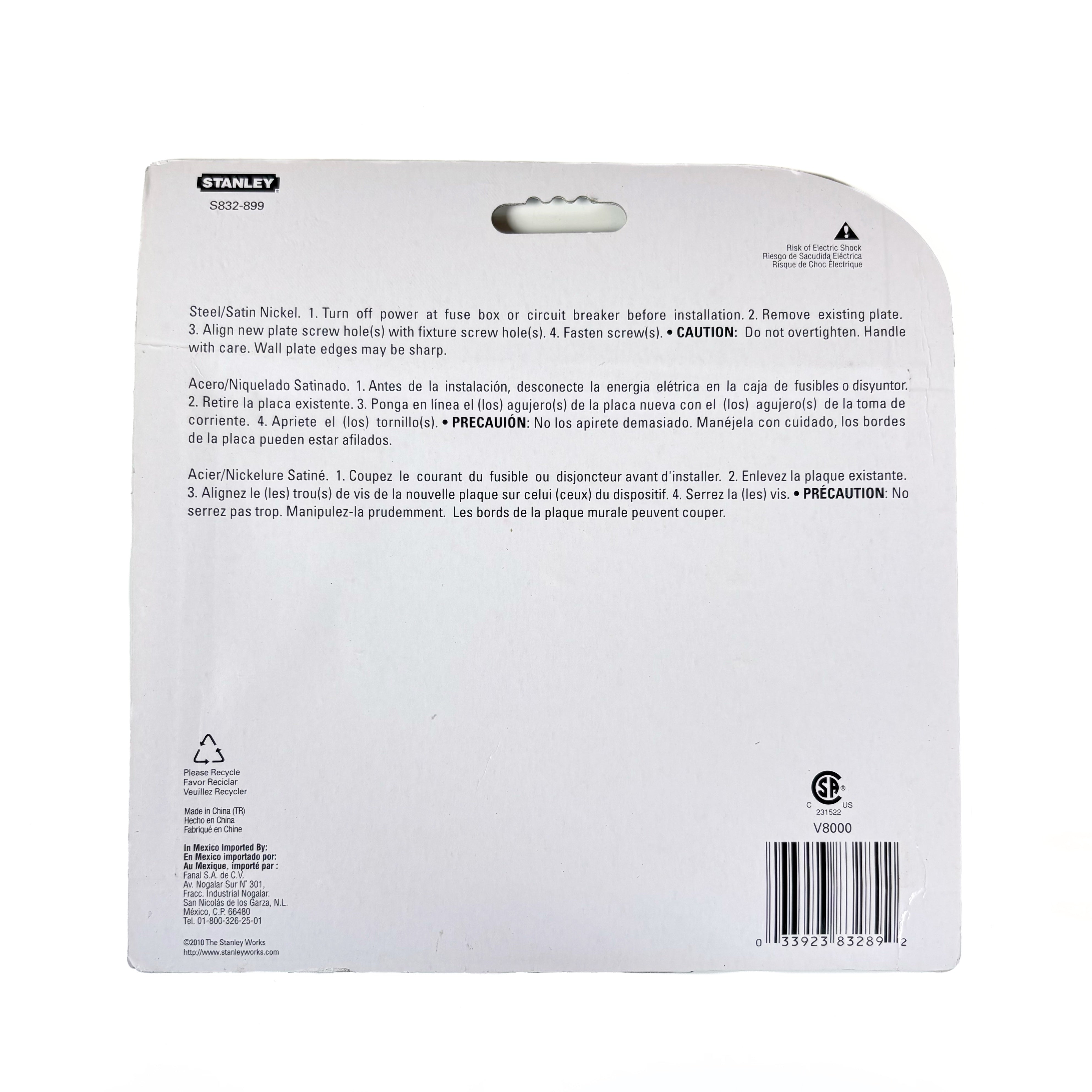 Basic Triple Switch Wall Plate Satin Nickel