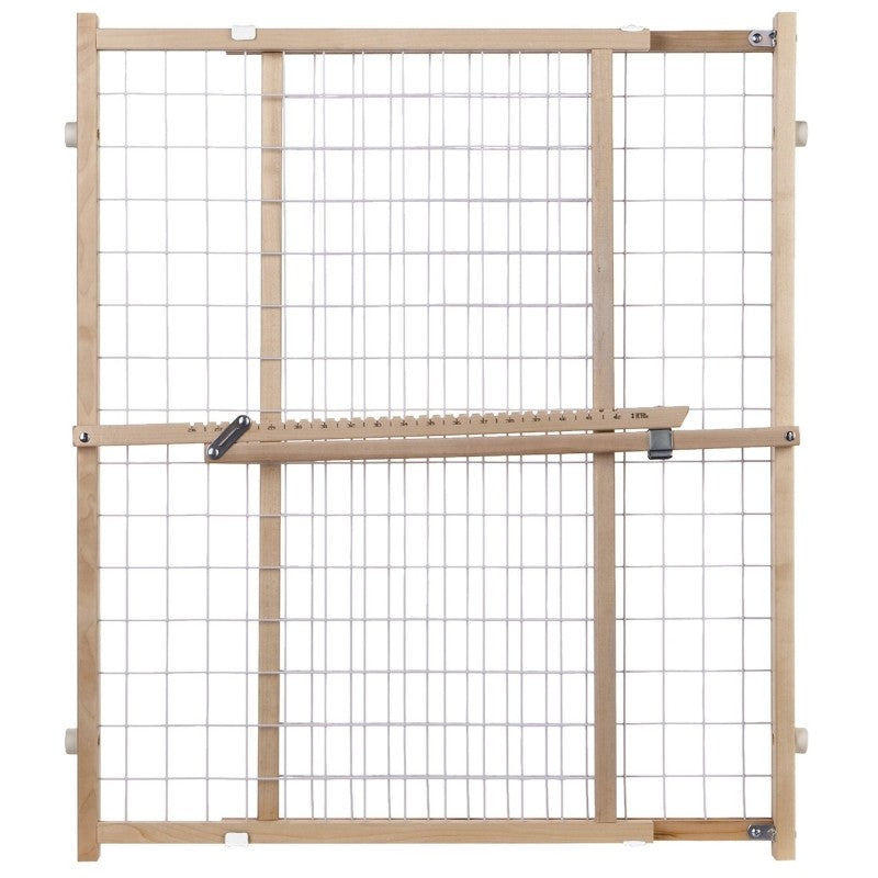 North States 4618A Wire Mesh Gate, Wood, Vinyl Coated, 32 in H x 29-1/2 to 50 in W Dimensions