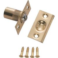 Ball Catch With Square Corner Strike 2-1/8 By 1-1/16 Inch Polished Brass on Solid Brass