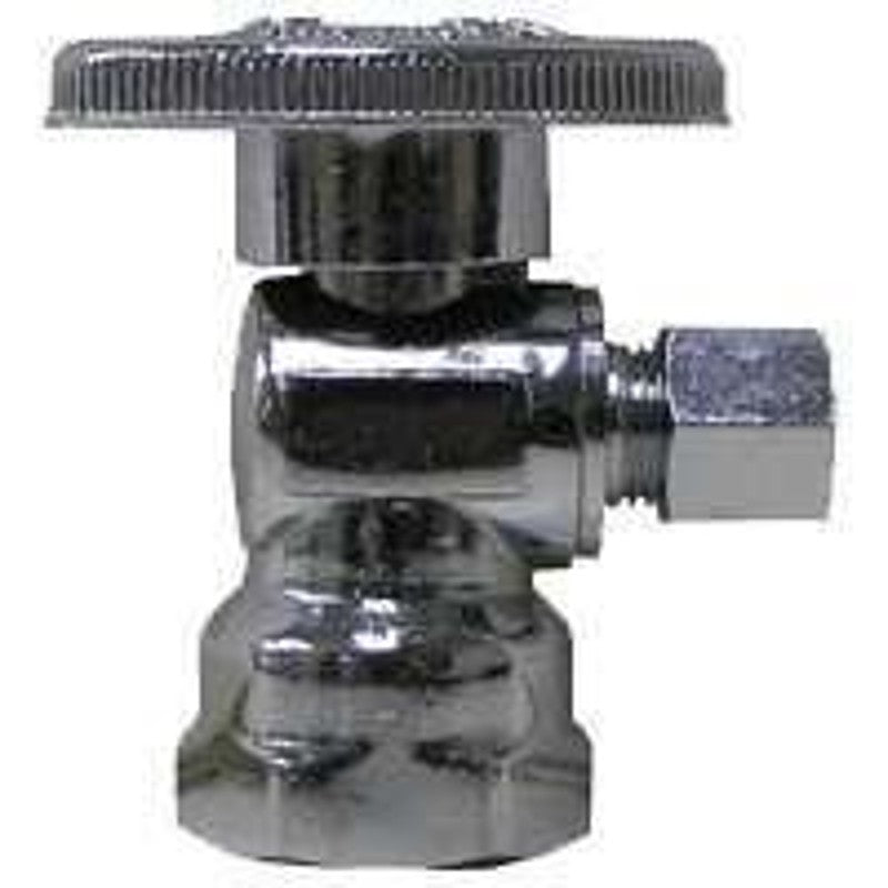 Plumb Pak PP20046LF Shut-Off Valve, 1/2 x 1/4 in Connection, FIP x Compression, Brass Body