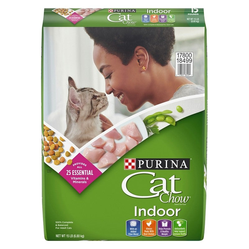 Cat Chow 1780018499 Cat Food, Indoor, Special Diet: Indoor Formula, Dry, 15 lb Bag