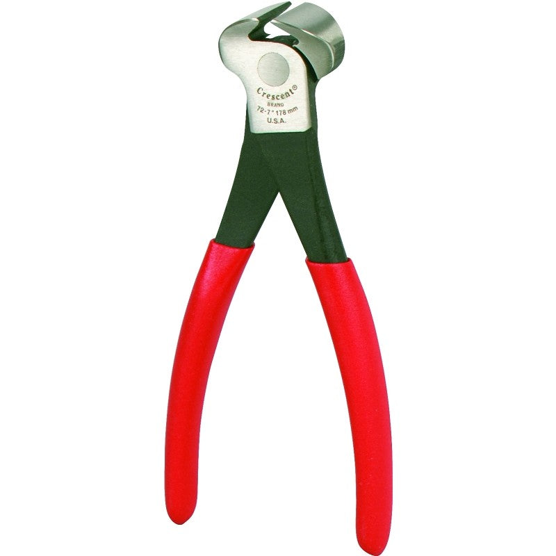 Crescent 727CVN End Cutting Nipper, 12 AWG Cutting Capacity, Steel Jaw, 7-1/4 in OAL