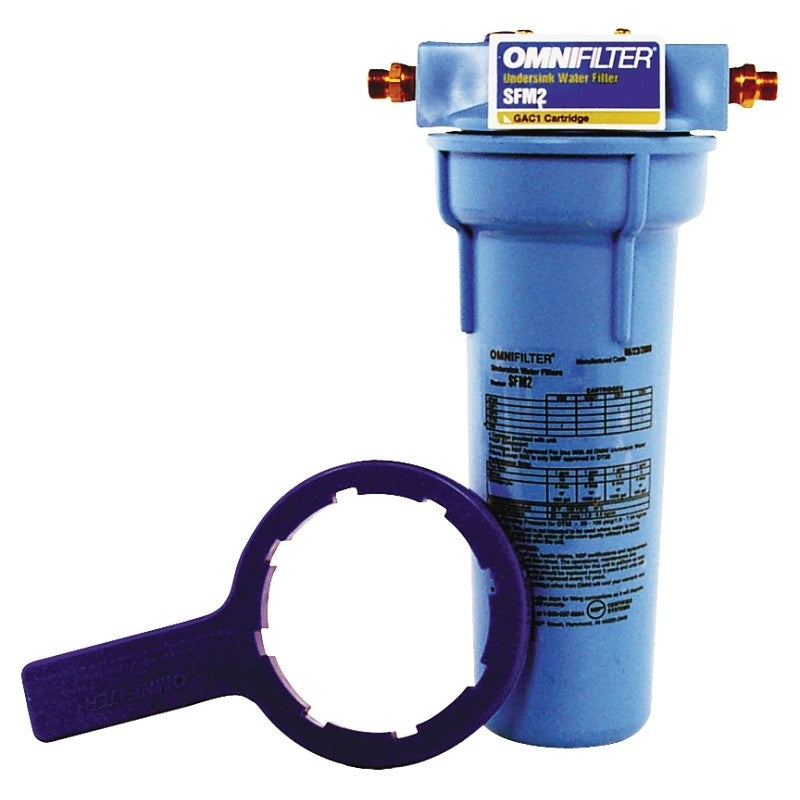 Omnifilter OMF1S-S1-S24 Filtration System, 2000 gal, 1 gpm, 1-Stage