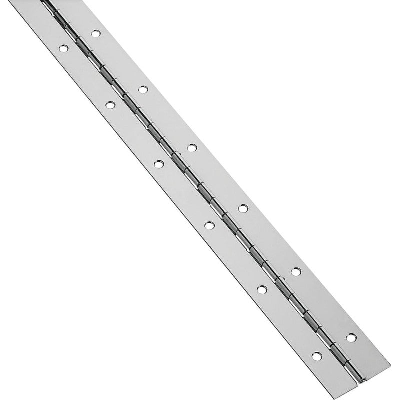 National Hardware V571 Series N266-957 Hinge, Stainless Steel, 1-1/2 in W, Continuous Hinge (Pack of 2)