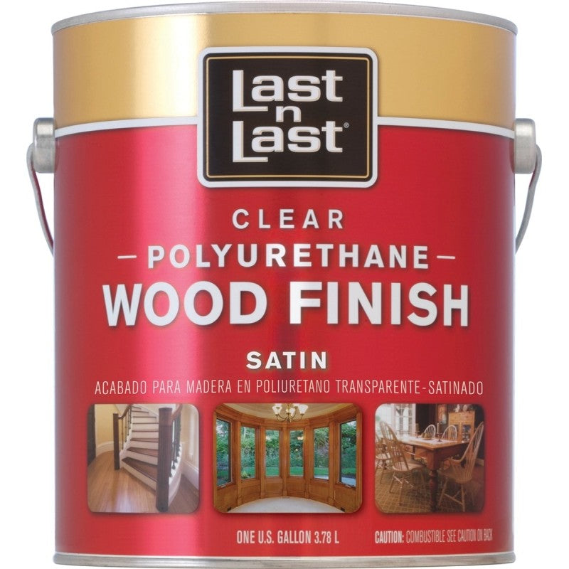 Last n Last 53511 Polyurethane Wood Finish, Liquid, Clear, 1 gal, Can (Pack of 4)