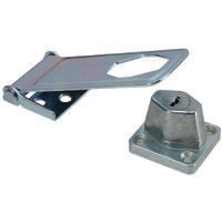 Keyed 4-1/2 Inch Locking Hasp With Corrugated Leaf Zinc Plated
