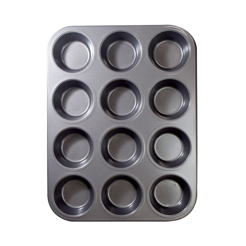 Ecolution BakeIns EIGY-3812 Muffin Pan, 12 Cup Capacity, Carbon Steel, Dishwasher Safe: Yes