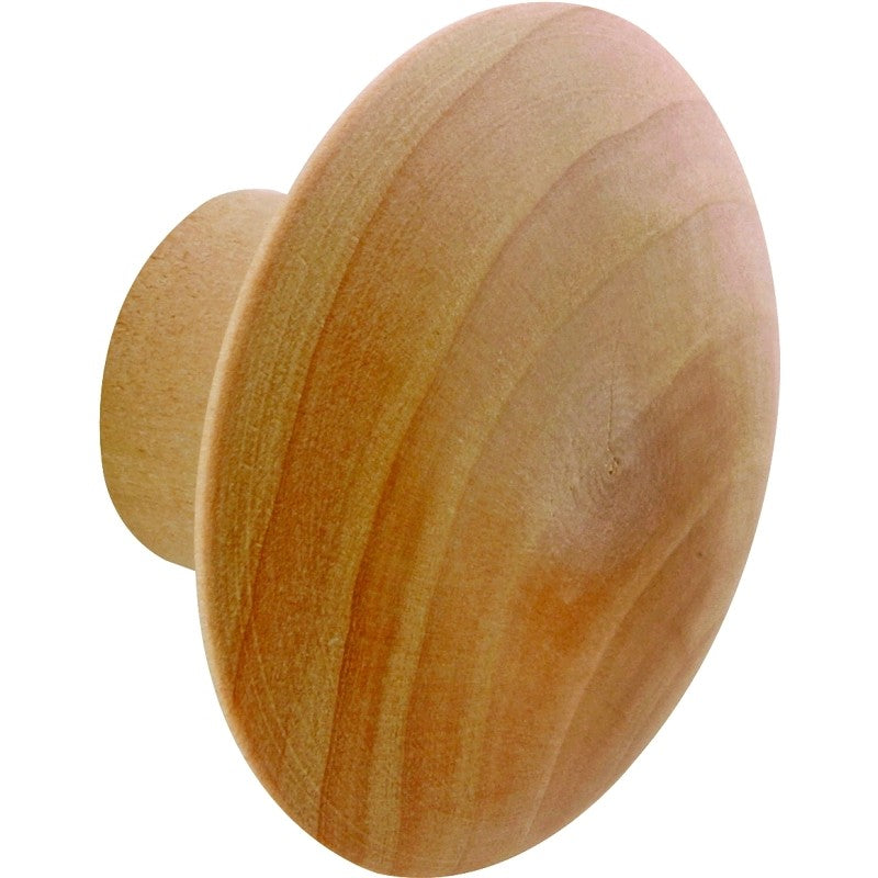 Prime-Line N 6756 Pull Knob, Hardwood, Raw