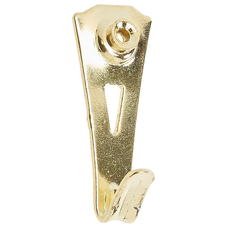 National Hardware Professional Series N260-076 Picture Hanger, 25 lb, Steel, Brass, 13/32 in Projection