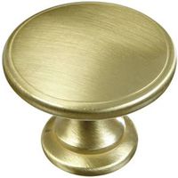 Bi-Fold Folding Door And Cabinet Knob 1-3/4 Inch Zinc Die Cast Bright Brass