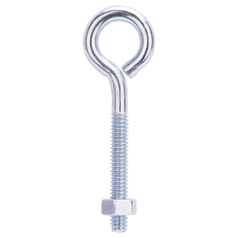 ProSource LR271 Eye Bolt, 1/4 in Thread, Machine Thread, 1-5/8 in L Thread, 31/32 in Dia Eye, 125 lb Working Load, Steel (Pack of 20)