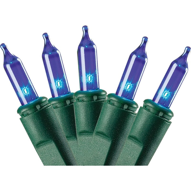 Sylvania V4054-33 Light Set, Christmas, 120 V, 20.4 W, 50-Lamp, Incandescent Lamp, Blue Lamp, 11.54 ft L