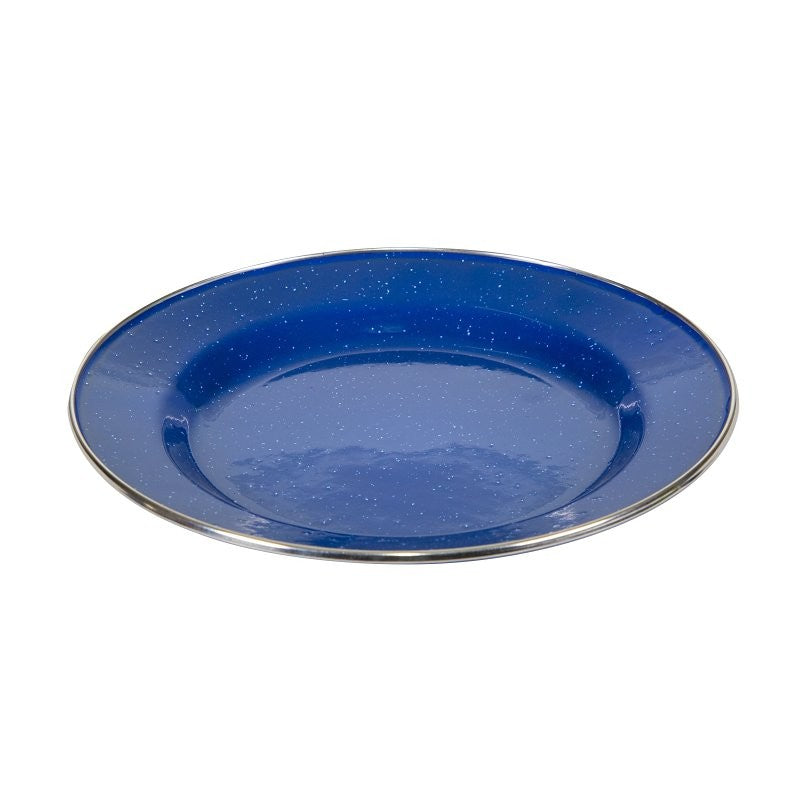 Stansport 15741 Dinner Plate, 10-1/4 in Dia, 10 in L, 10 in W, Blue, Enamel
