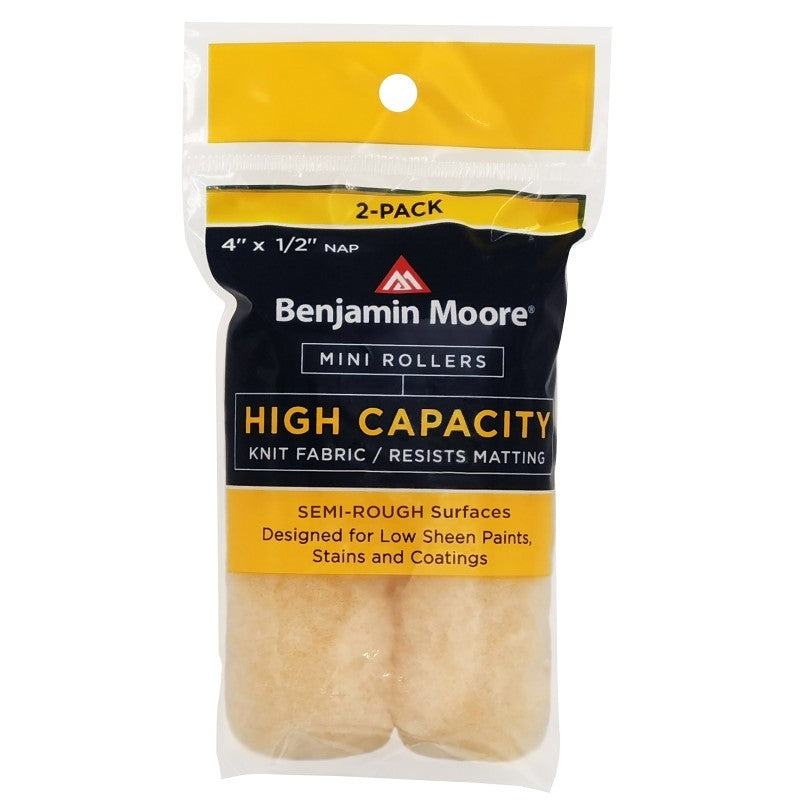 Benjamin Moore U66502-018 Mini Roller Cover, 1/2 in Thick Nap, 4 in L