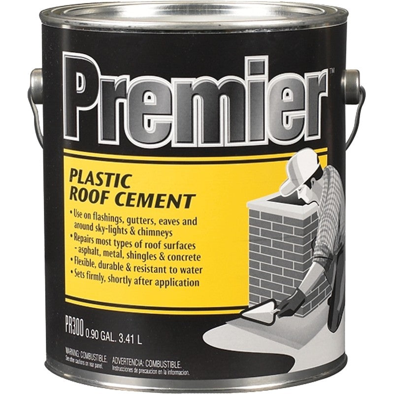 Henry PR300042 Plastic Roof Cement, Black, Liquid, Paste, 0.9 gal (Pack of 4)