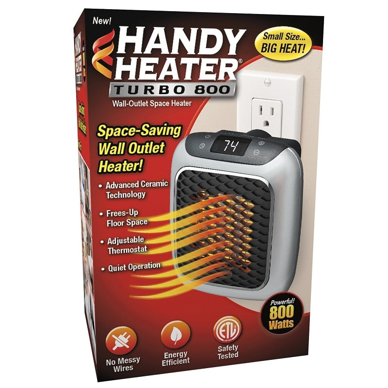 Handy Heater Turbo 800 HEATTB-MC12/4 Space Heater, 15 A, 120 V, 800 W, 1-Heat Setting