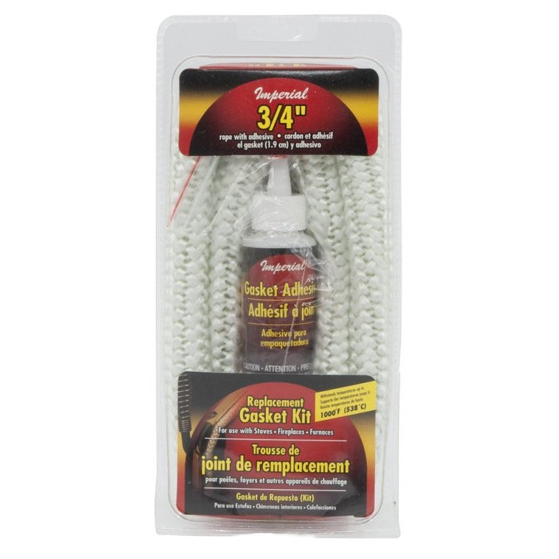 Imperial GA0191 Gasket Rope Kit, For: Airtight Stoves, Fireplace Inserts and Coal and Pellet Stoves, White