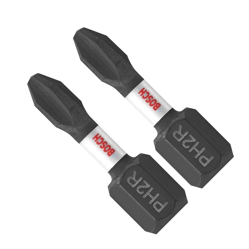 Bosch Impact Tough ITPH2R102 Insert Bit, #2R Drive, Phillips Drive, 1/4 in Shank, 1 in L, Steel