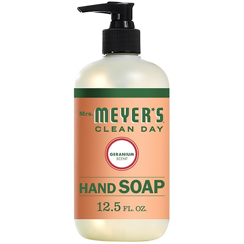Mrs. Meyer's 13104 Hand Soap, Liquid, Geranium, 12.5 oz Bottle