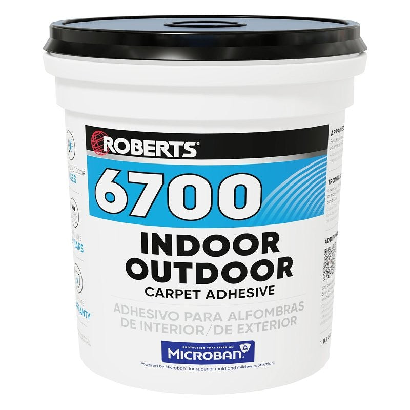 Roberts 6700-1 Carpet Adhesive, Cream, 1 gal, Pail (Pack of 4)