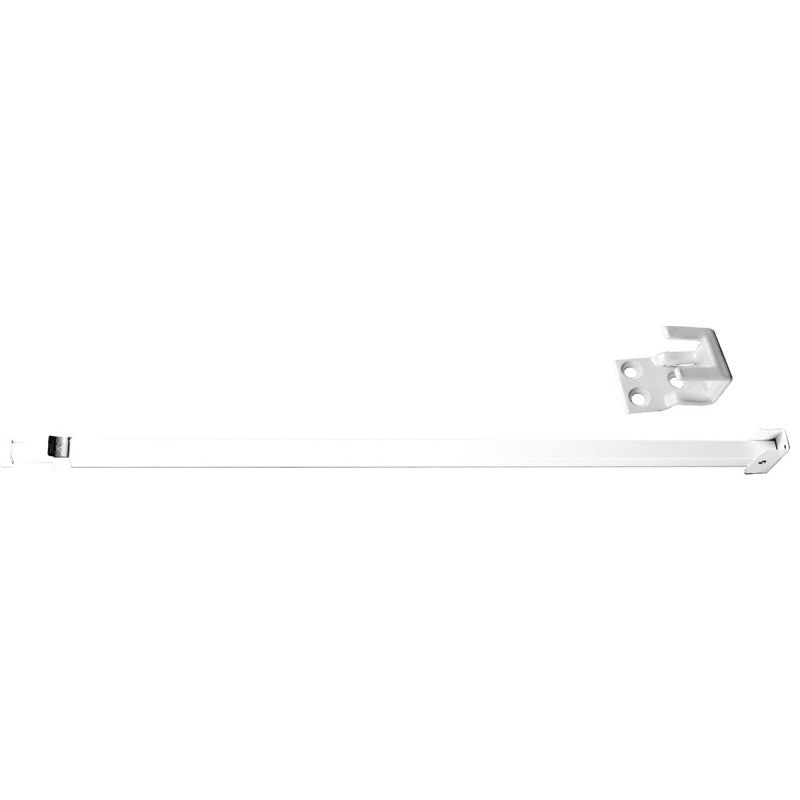 Prime-Line U 9921 Security Bar Lock, Aluminum, White, 3/16, 1/8, 1/4 in Thick Door