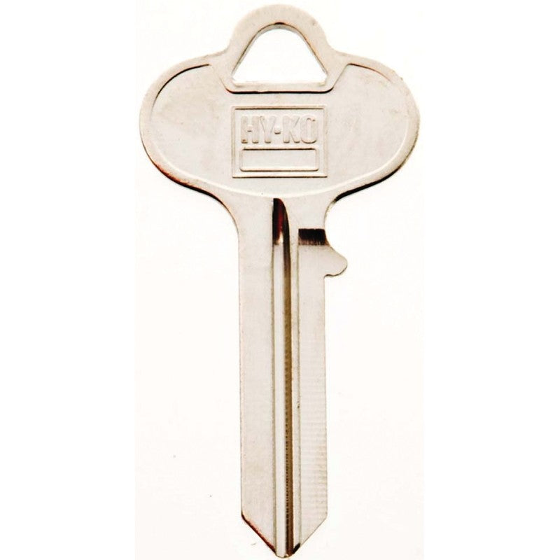 Hy-Ko 11010RU1 Key Blank, Brass, Nickel, For: Russwin and Corbin Cabinet, House Locks and Padlocks, RU1 Key Number (Pack of 10)