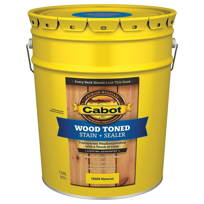Cabot 140.0019200.008 Deck and Siding Stain, Natural, Liquid, 5 gal, Can